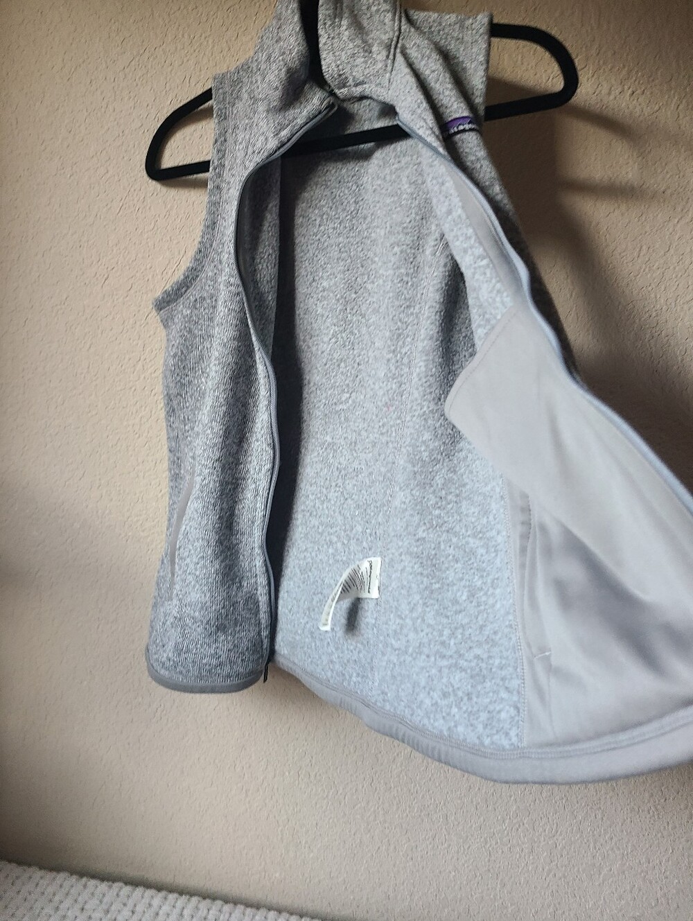 Patagonia Light Gray Full-Zip Fleece Vest Women's Size M - Picture 3 of 9